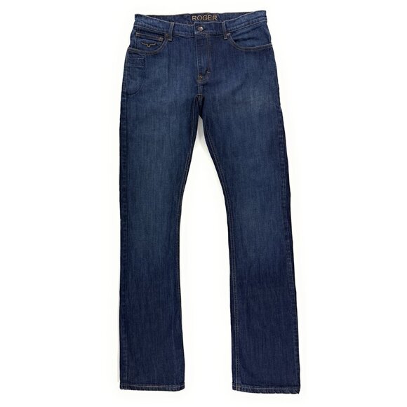 Kimes Ranch Jeans Mens Sz 33x36 Roger Western Slim Fit Bootcut Stretch Denim USA - Picture 2 of 9